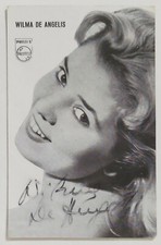 45863 181/ AUTOGRAFO su cartolina - WILMA DE ANGELIS (cantante)