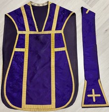 Pianeta viola lampasso Kasel Ornat Chasuble