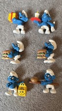6 figurine giocattoli puffo