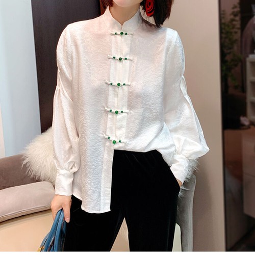 Camicia blusa donna raso top