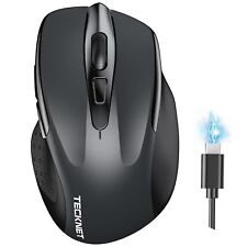 TECKNET Mouse Bluetooth Ricaricabile, Multi-dispositivo Mouse Wireless Silenzios