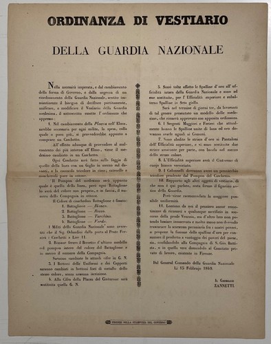Ordinanza vestiario della - ordinanza, di