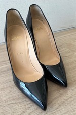 Christian Louboutin So Kate 120 mm pompa in pelle verniciata stiletto nero. Taglia 38