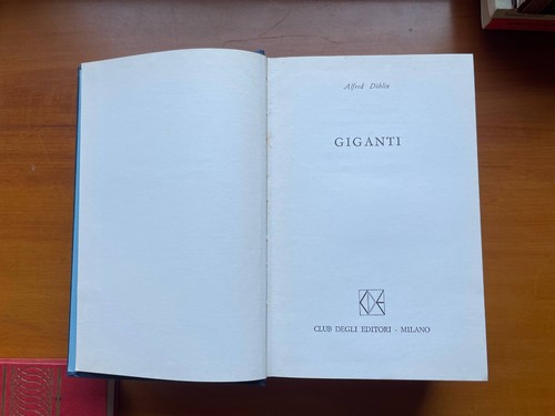 Libro giganti alfred doblin - libro,