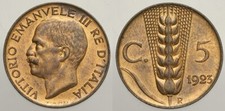 5 Centesimi 1923 FDC ECZ Spiga
