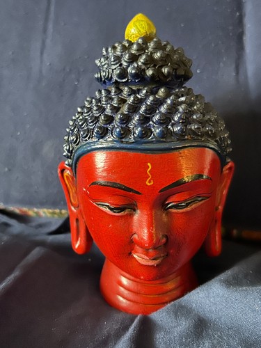 Clay buddha head - head, 14cm