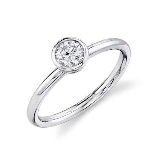 14k oro bianco rotondo - 14k,