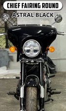 "CHIFE CARENA ROTONDA,ASTRAL BLACK" ADATTA PER ROYAL ENFIELD SUPER METEOR 650