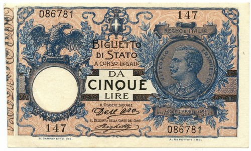 Lire biglietto stato - lire,
