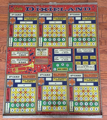 Vintage bally dixieland bingo - dixieland,