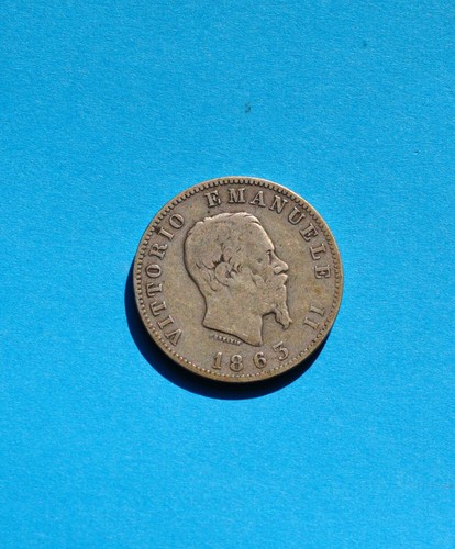 Moneta argento lira 1863 - argento,