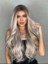 Parrucca Bionda Con Onde,Parrucca Biondo Con Meches ,Parrucca Biondo Chiaro