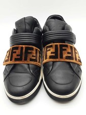 Fendi Black Leather Trainers