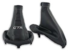 PER ALFA ROMEO 147 GTA 00-04 CUFFIA DEL CAMBIO e FRENO A MANO CUCITURE GRIGIE