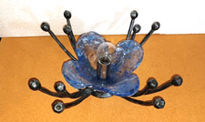 BRUTALIST PISTILLO SCONCE MAZZEGA GLASS BLU COLOUR 1970