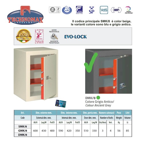 Casseforte mobile grigio - casseforte,