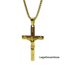 Collana  catena uomo con croce
