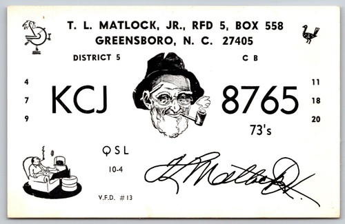 1964 radio qsl cartolina - cb,