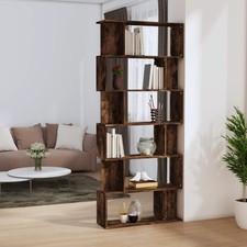 vidaXL Libreria/Divisorio Rovere Fumo 80x24x192cm in Legno Multistrato