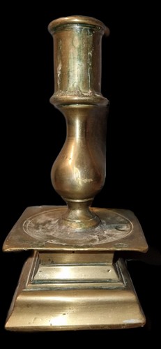 Antico candeliere ottone - candeliere, in