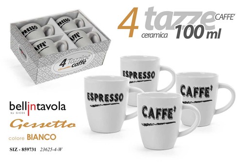 Set tazzine caffè - 4, espresso