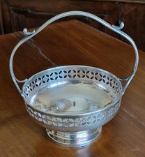 VINTAGE CESTINO PORTA DOLCI O OGGETTI  ARGENTO  REGIS INGLESE DIAM.16XH.23 CM.