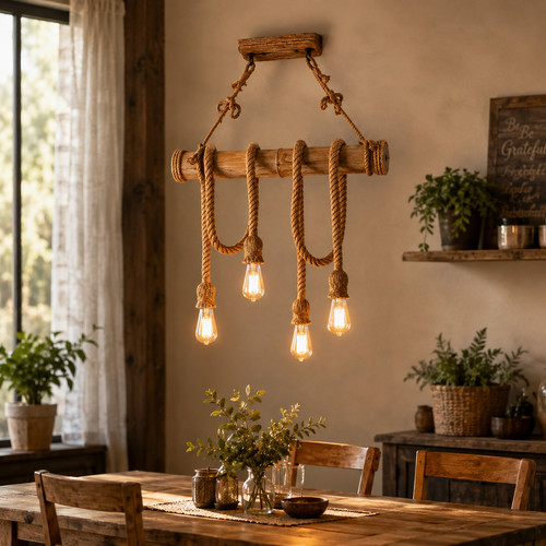 Maka lampadario vintage corda - vintage,