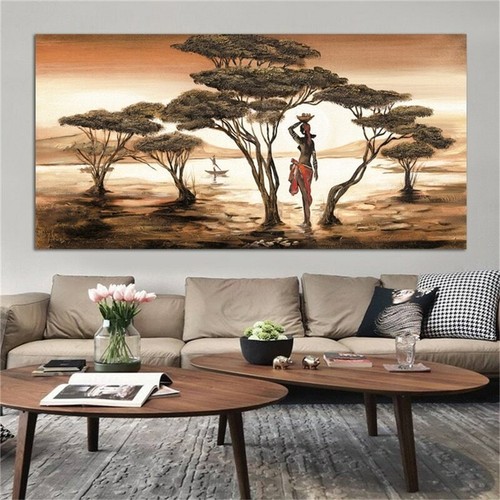 Arte africana paesaggio - , e
