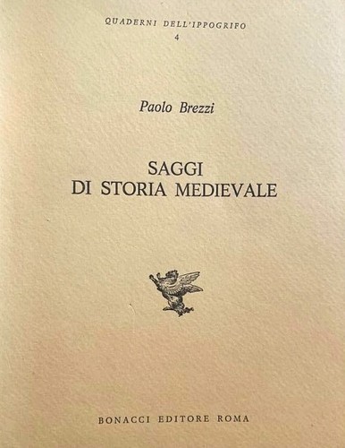 Paolo brezzi saggi di storia - saggi,