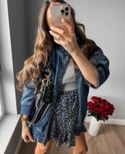 ZARA BOMBER DONNA NUOVO BLU ZW