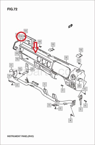 Modanatura quadro strumenti