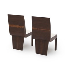 Coppia di sedie in radica e