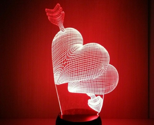 Lampada led rgb - rgb, cuori