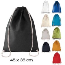 Sacca zaino cotone con - zaino,