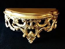 Console silik mensola da parete stile barocco Luigi XV foglia oro R74