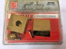 Mensole a morsetto coppia reggimensole mm 25x25 ottone lucidato mensola vetro