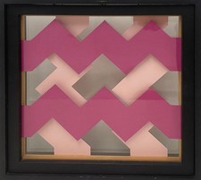 MASSIRONI MANFREDO (Padova, 1937 - 2011) COLLAGE CON GRECA SU CARTONCINO cartonc