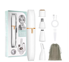 Rasoio Elettrico Donna Depilatore per Viso Corpo Ricaricabile 4in1 Indolore