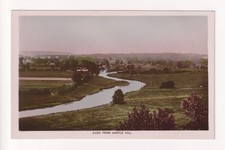 Avon from Castle Hill - old Hampshire real photo postcard