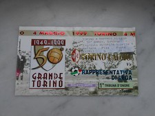 biglietto stadio  TORINO-RAPP.LEGA-50° ANNIVERSARIO DI SUPERGA 1949-1999