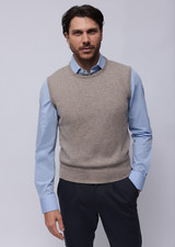 1stAmerican Gilet Girocollo Maglione Cashmere Lana Uomo Pullover Senza Maniche