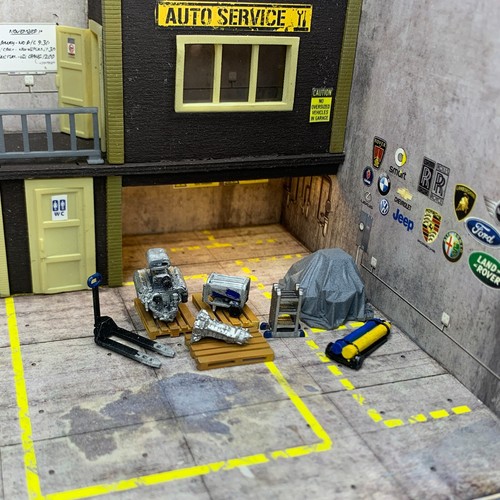 Set diorama garage - set, 1/64