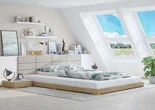 Tre varianti di futon giapponese x ADULTI 120x200 in Frassino oliato V-60.47E-12