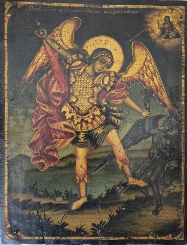 Antica icona russa - , "san