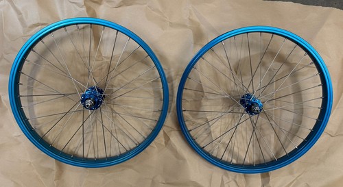 Set ruote bici bmx - blu, in