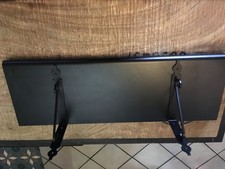 Mensola in Legno nera con Bordo Stondato 60 x 20 x 3 completa di staffe