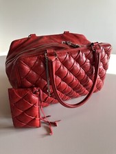 balenciaga Boston bag A Mano Rosso Scuro Con Chiave Specchietto