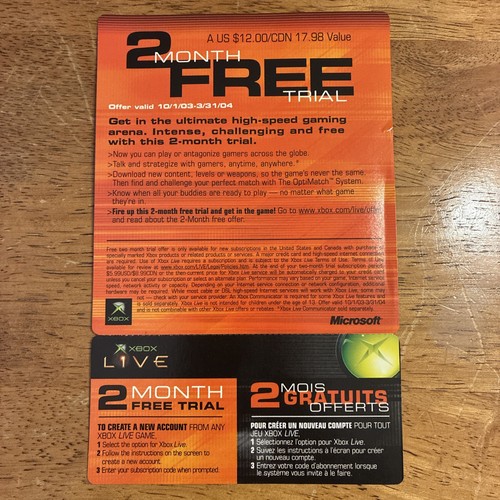 Xbox live months - xbox,