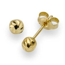 Orecchini A Palla 4Mm In Oro