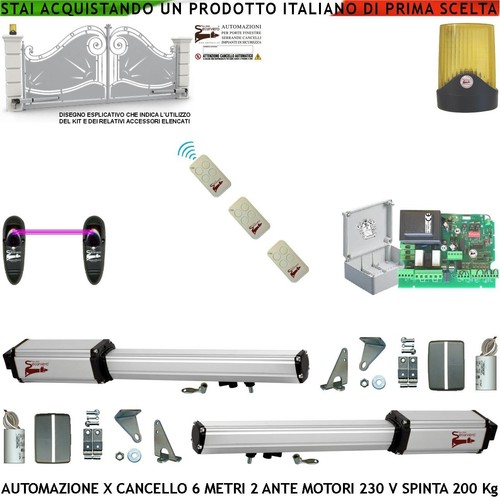 Kit automazione cancello - 6, mt